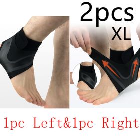 Ankle Support Brace Safety Running Basketball Sports Ankle Sleeves (Option: SET XL-2pcs-Suit)